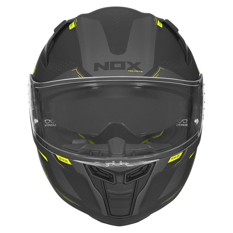 Integral-Motorradhelm NOX N303-S Neo schwarz-fluo gelb