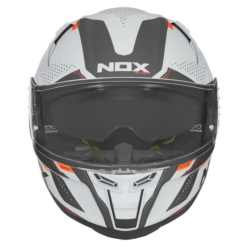 Integral Motorradhelm NOX N303-S Neo grau-fluor orange Ausverkauf