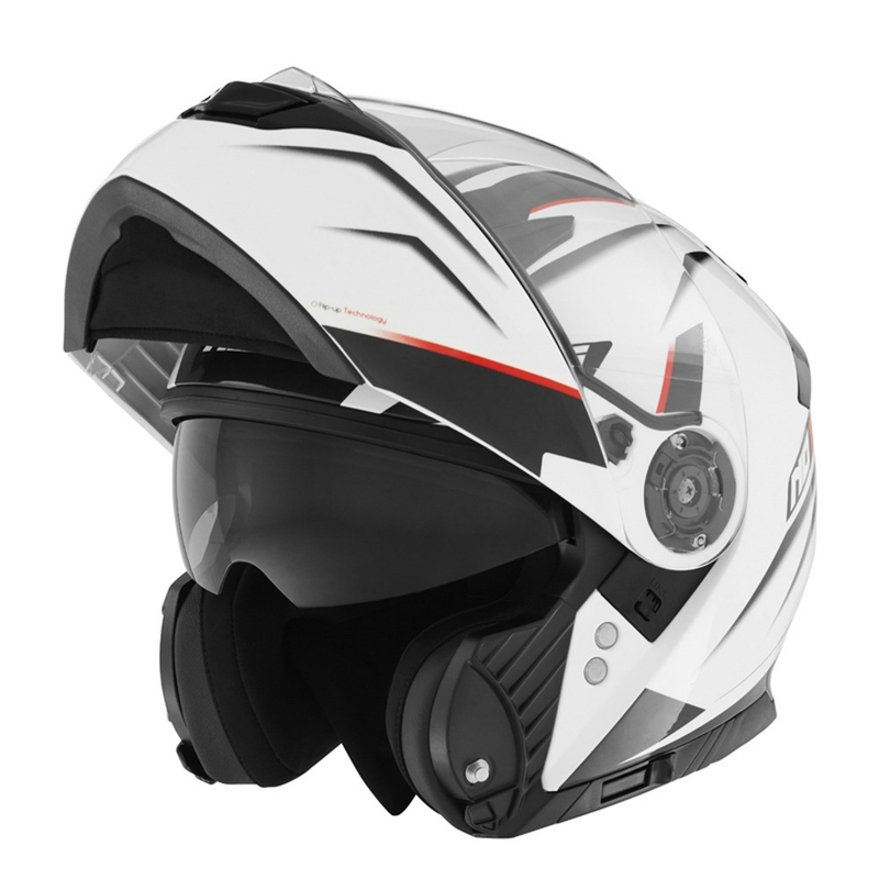 NOX N965 Supra weiß und rot Motorradhelm