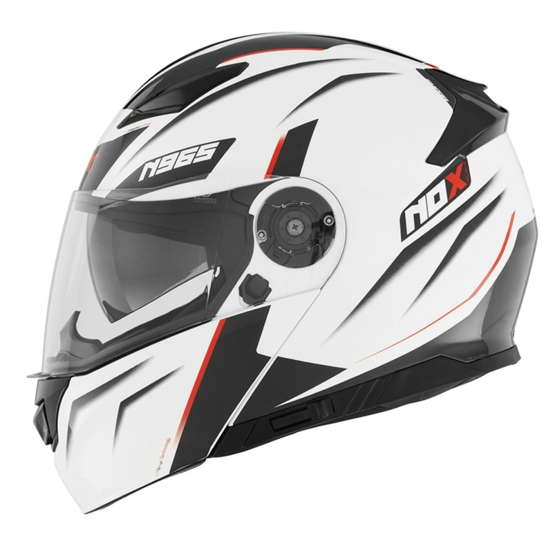 NOX N965 Supra weiß und rot Motorradhelm