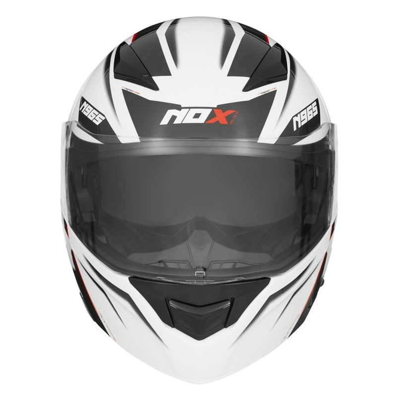 NOX N965 Supra weiß und rot Motorradhelm