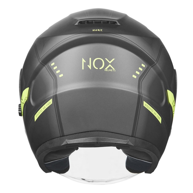 Offener Motorradhelm NOX N128 Krill schwarz-fluo gelb