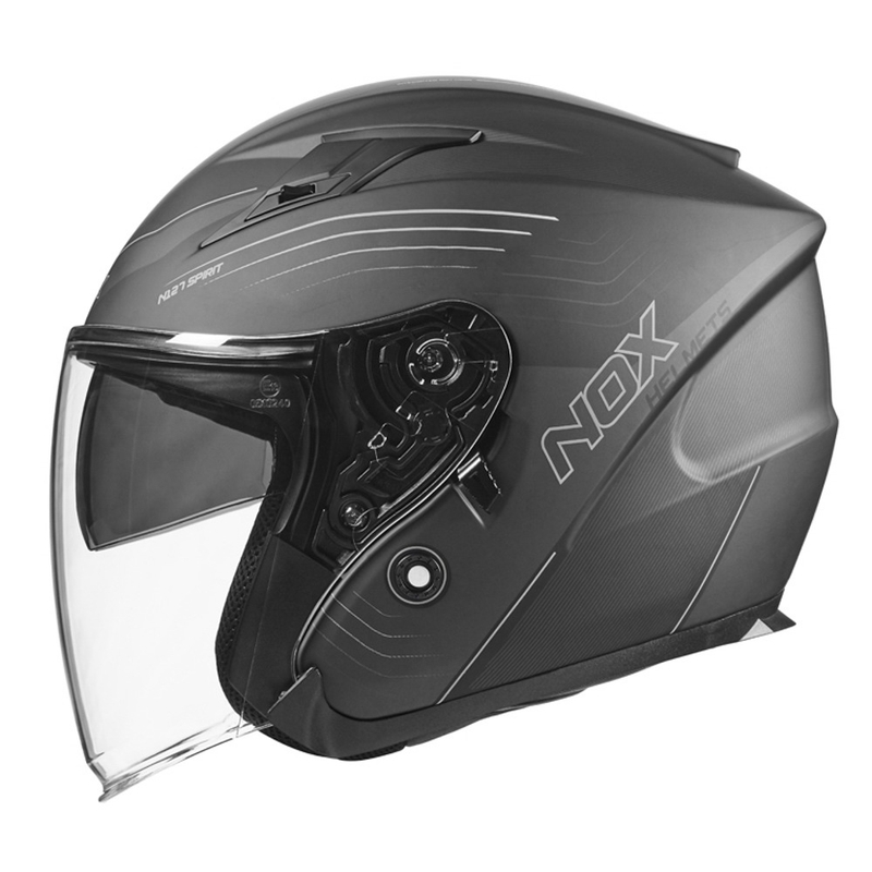 Offener Motorradhelm NOX N128 Spirit schwarz-titan