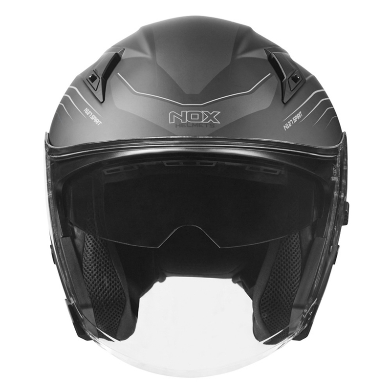 Offener Motorradhelm NOX N128 Spirit schwarz-titan