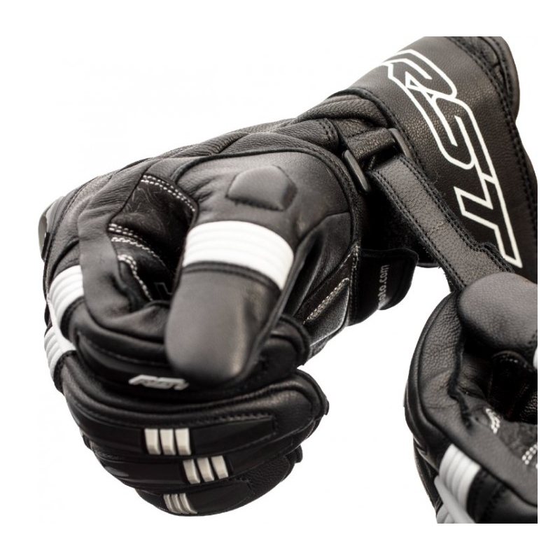 Motorradhandschuhe RST Pilot CE schwarz und weiß Ausverkauf