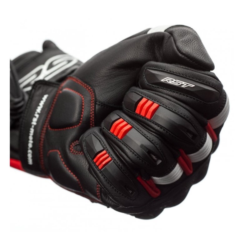 Motorradhandschuhe RST Pilot CE schwarz-weiß-rot Ausverkauf