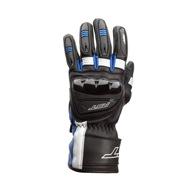 Motorradhandschuhe RST Pilot CE schwarz-weiß-blau Ausverkauf