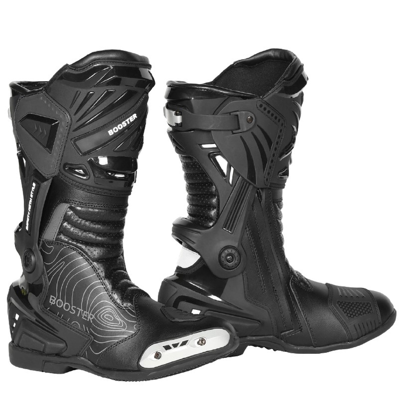 Booster X-Race Motorradstiefel schwarz Ausverkauf
