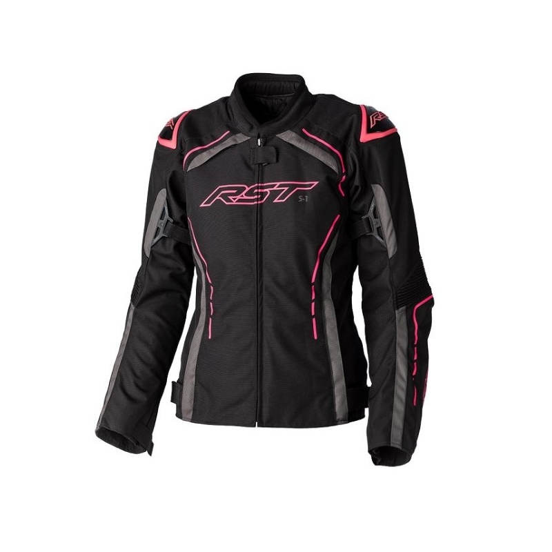Damen Motorradjacke RST S1 CE schwarz-grau-rosa Ausverkauf