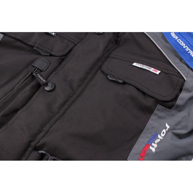 Roleff Liverpool schwarz-blaue Motorradjacke