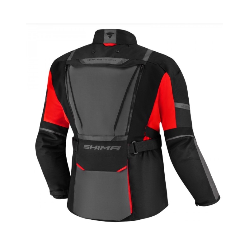Motorradjacke Shima Hero 2.0 schwarz-grau-rot