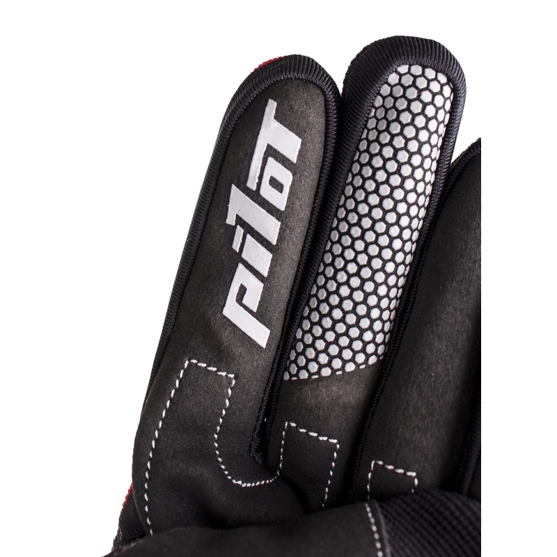 MX Motorradhandschuhe Pilot schwarz/rot