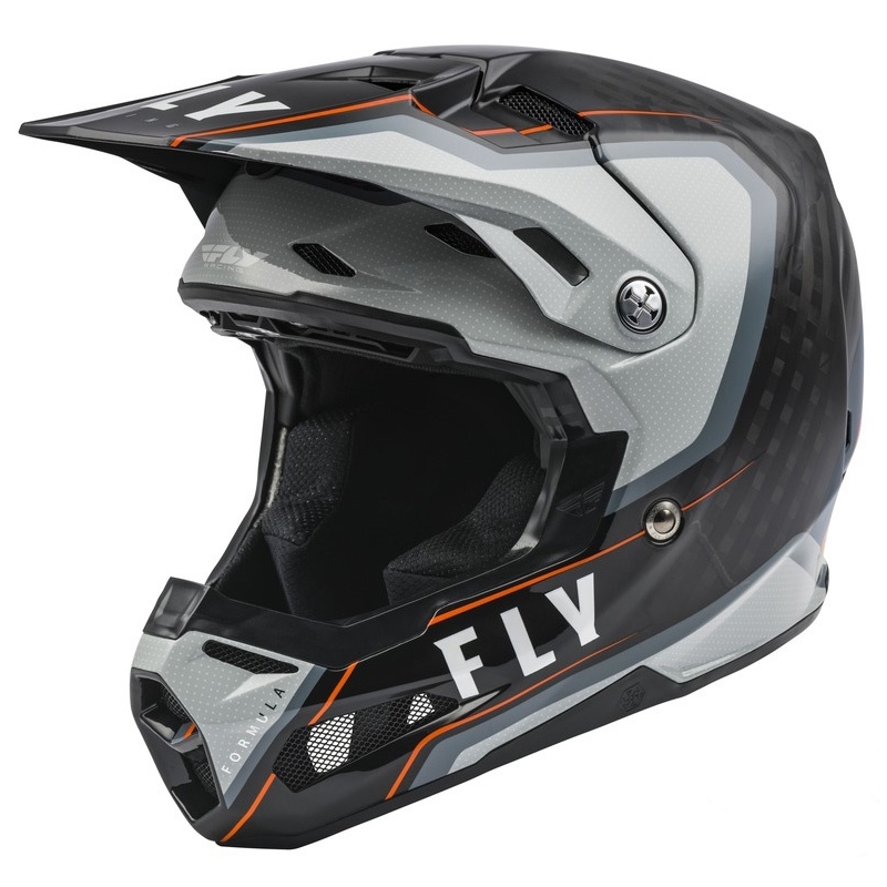 Motocross-Helm FLY Racing Formula Carbon Axon schwarz-grau-orange