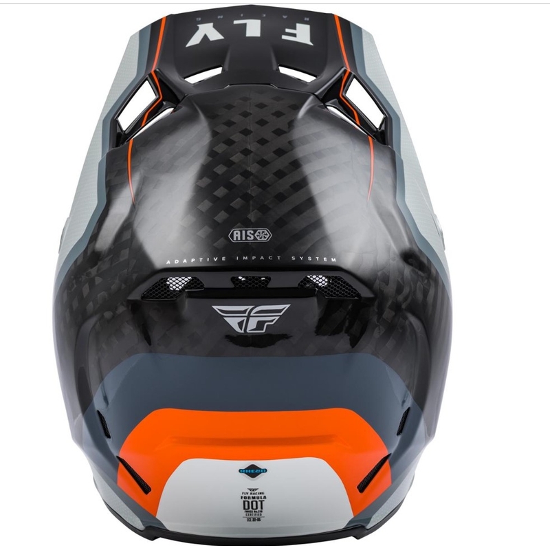 Motocross-Helm FLY Racing Formula Carbon Axon schwarz-grau-orange