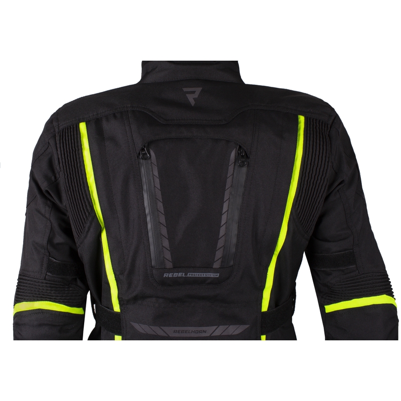 Damen-Motojacke Rebelhorn Hiker III schwarz-fluo gelb Ausverkauf