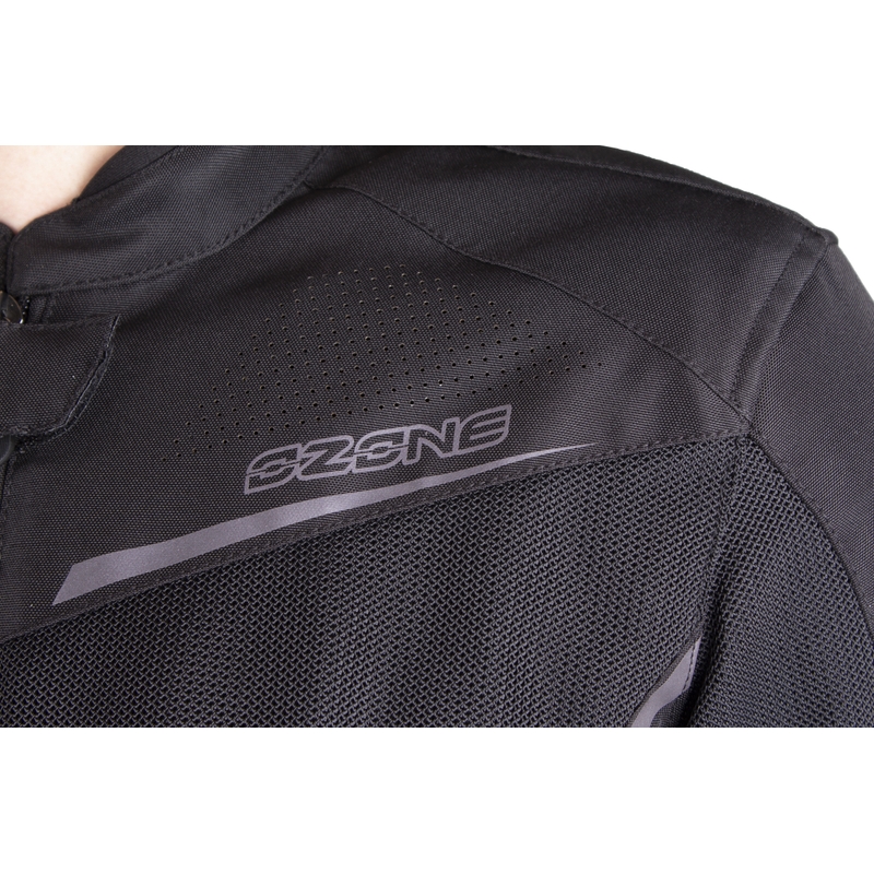 Ozone Jet II Schwarze Motorradjacke für Frauen Ausverkauf