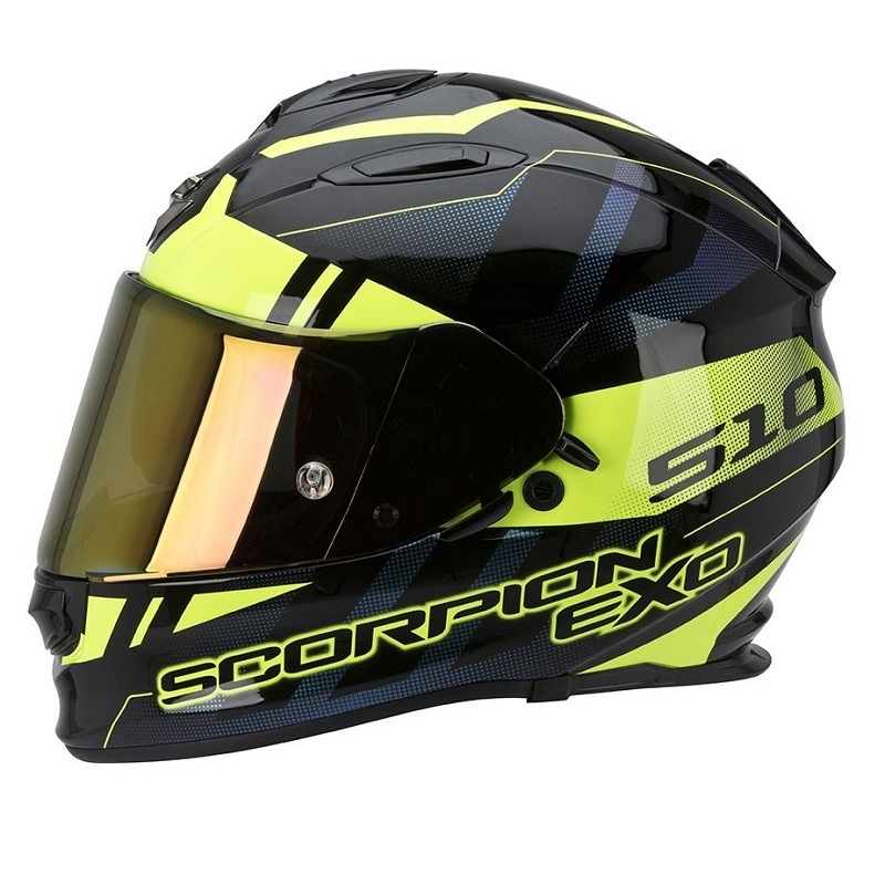 Moto Integralhelm Scorpion EXO-510 Stage schwarz-gelb Ausverkauf