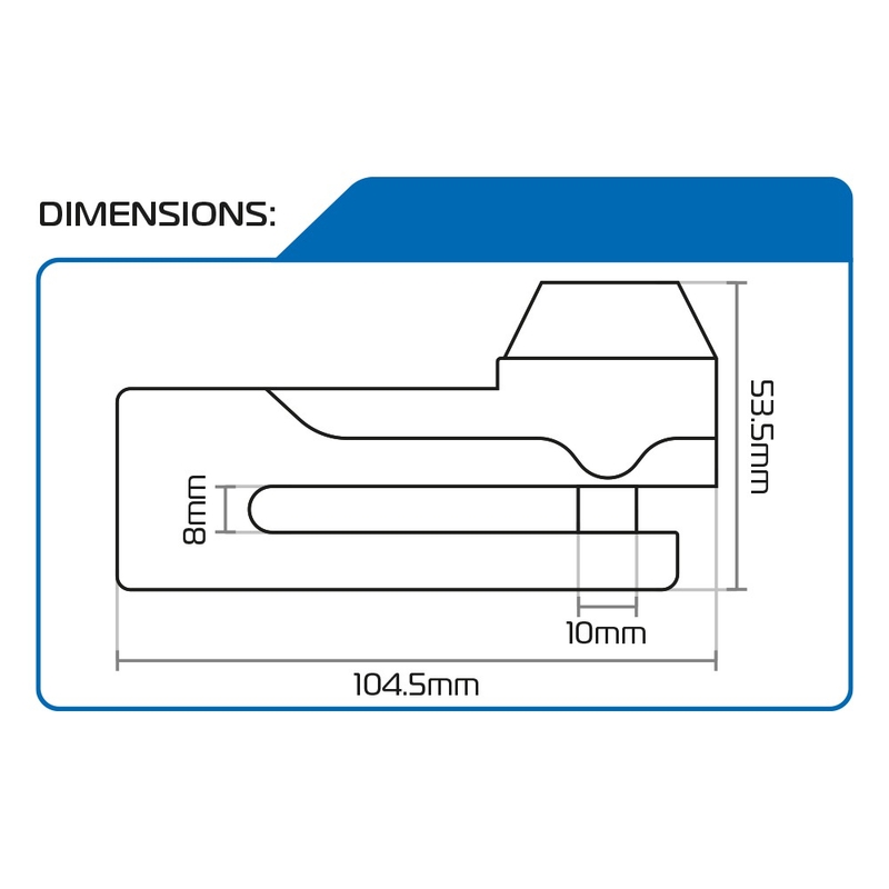 Scheibenbremsschloss Oxford Titan schwarz