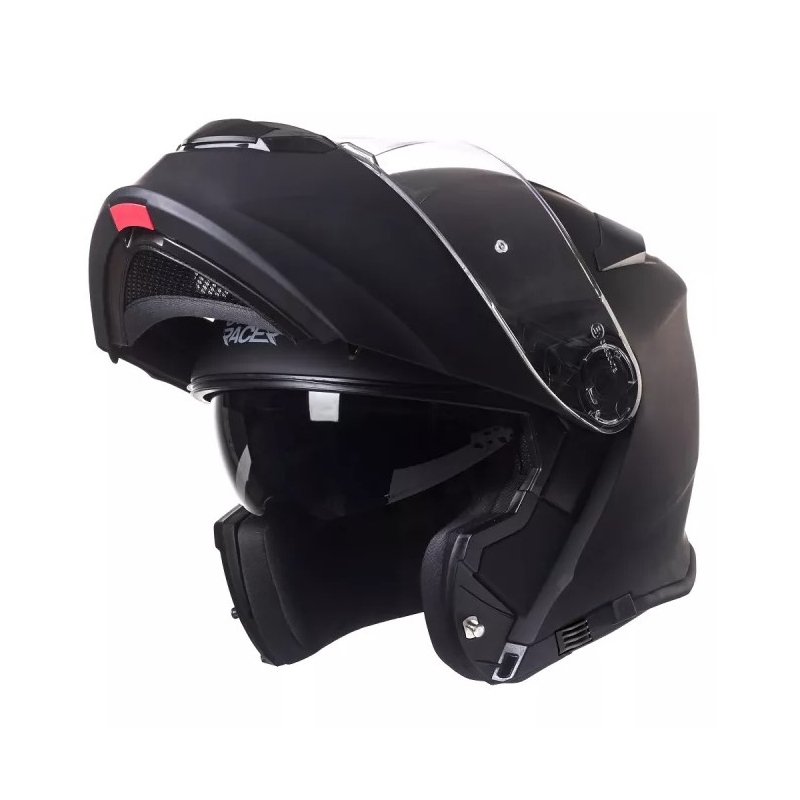 Street Racer SR V1 schwarz matt klappbarer Motorradhelm