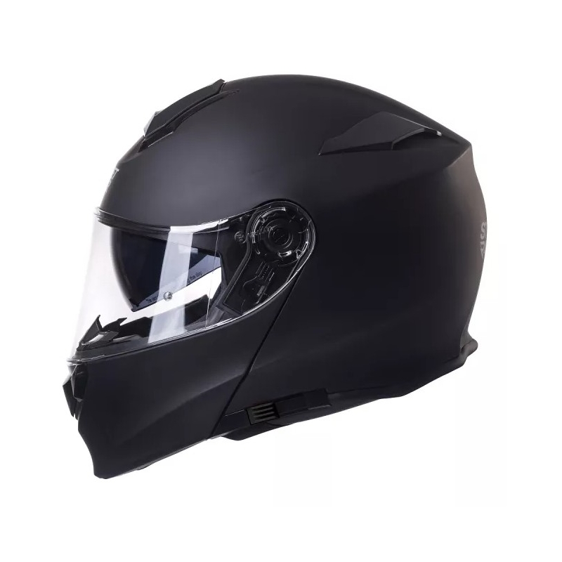 Street Racer SR V1 schwarz matt klappbarer Motorradhelm