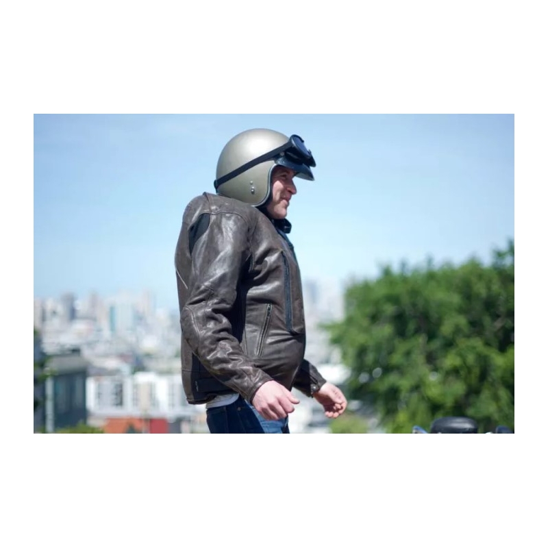 Airbag Jacke HELITE Roadster braun Ausverkauf