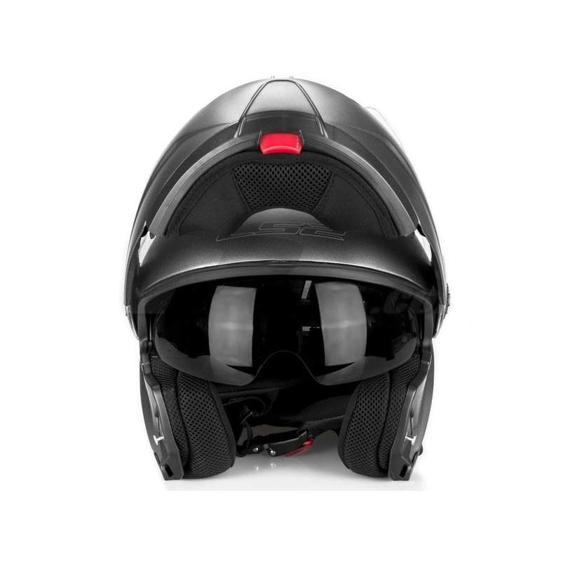 LS2 FF325 Strobe Schwarz Matt Flip-up Motorradhelm