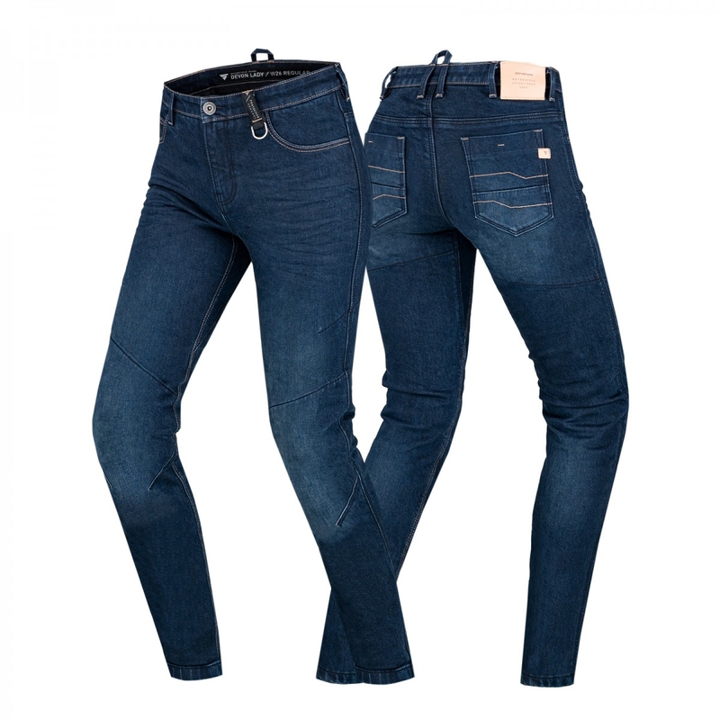 Shima Devon Damen Motorradjeans dunkelblau verlängert