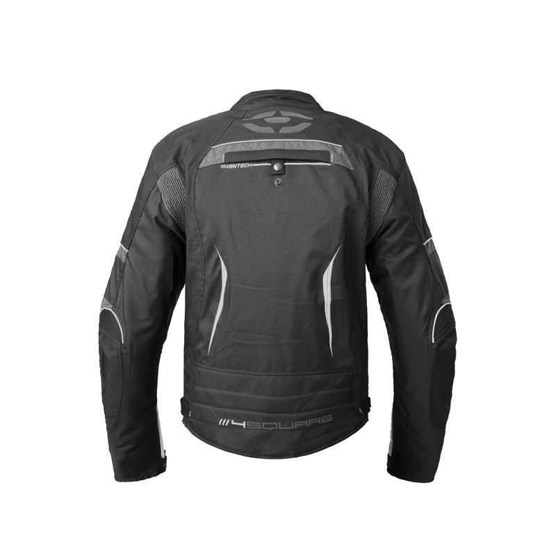 4SQUARE Roadster Dual schwarz-weiße Motorradjacke Ausverkauf