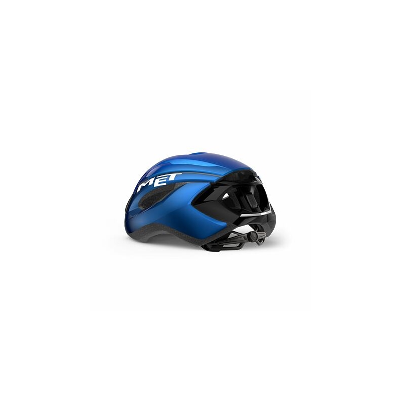 MET Strale metallicblauer Fahrradhelm Ausverkauf