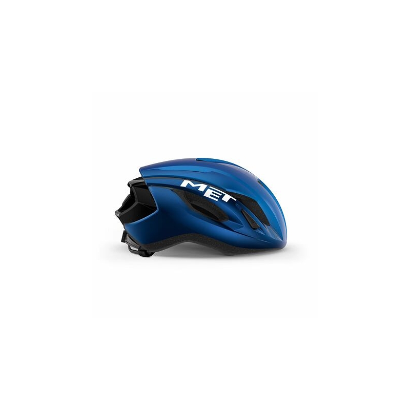 MET Strale metallicblauer Fahrradhelm Ausverkauf