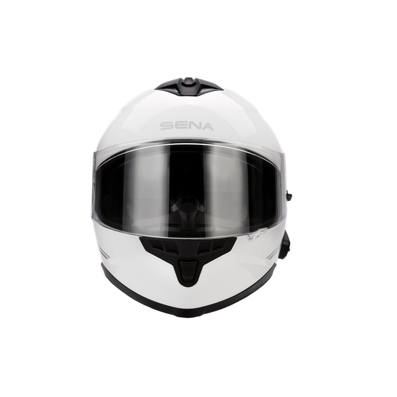 Motorradhelm mit Headset SENA Outride glänzend weiß