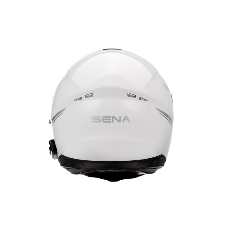 Motorradhelm mit Headset SENA Outride glänzend weiß