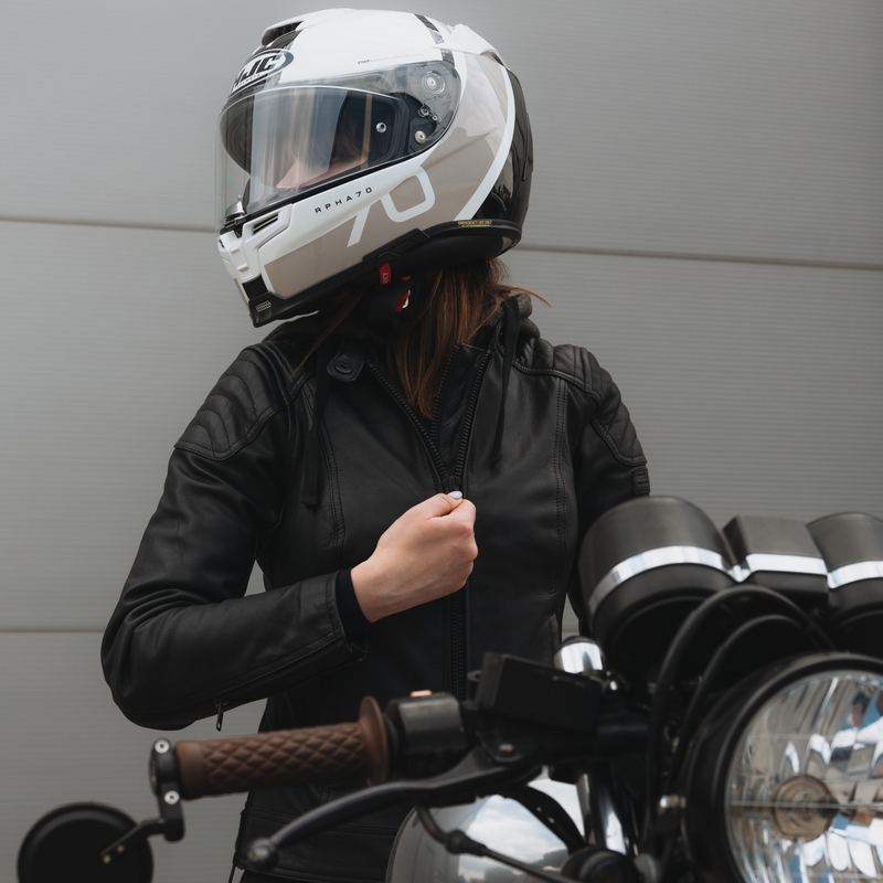Damen Motorradjacke Rebelhorn Impala schwarz
