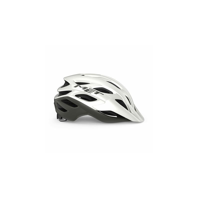 Radfahrhelm MET Veleno weiß-grau Ausverkauf