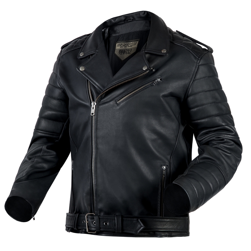 Ozone Ramones Moderne Schwarze Motorradjacke Ausverkauf