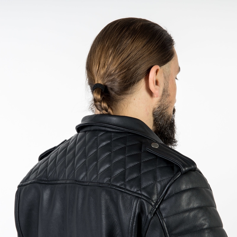 Ozone Ramones Moderne Schwarze Motorradjacke Ausverkauf