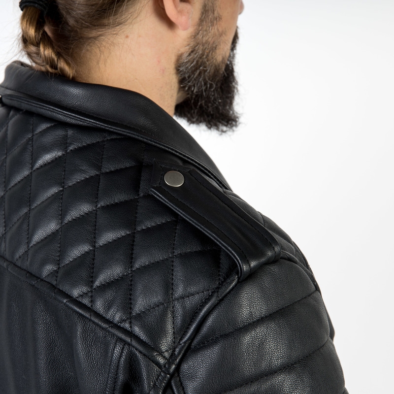 Ozone Ramones Moderne Schwarze Motorradjacke Ausverkauf