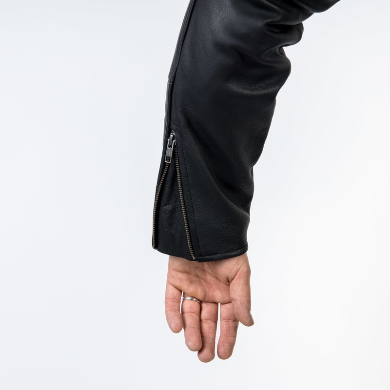 Ozone Ramones Moderne Schwarze Motorradjacke Ausverkauf