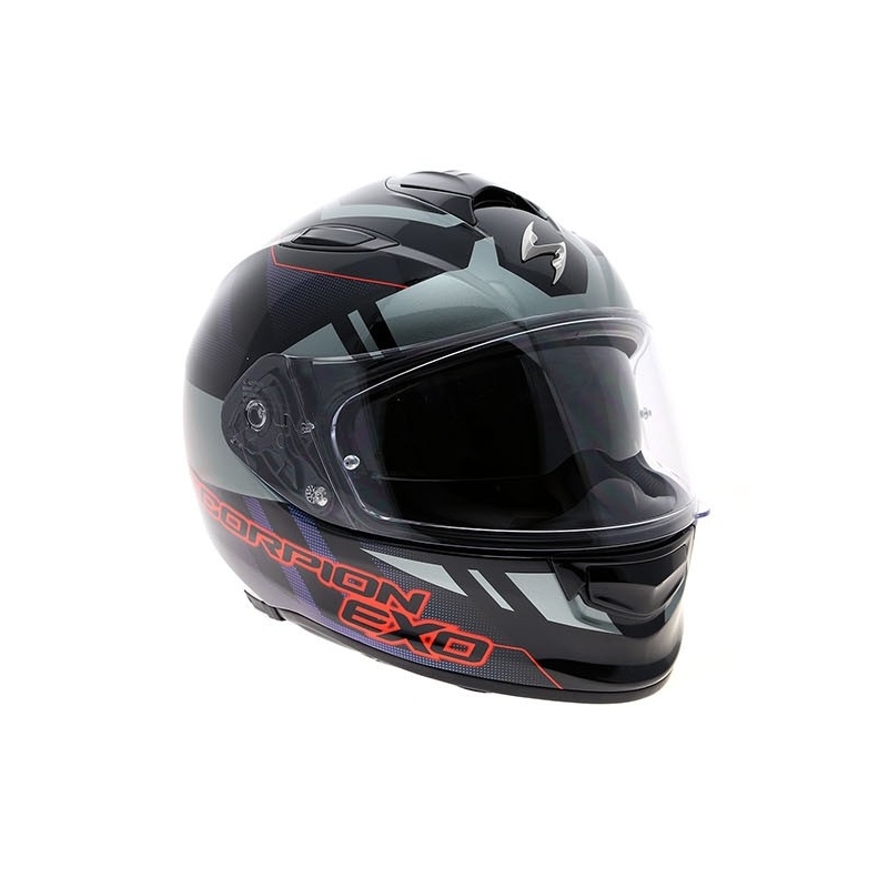 Integralhelm Scorpion EXO-510 Stage schwarz-silber-rot Ausverkauf