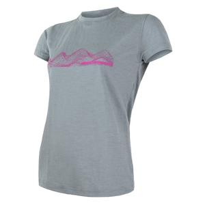 Damen Funktions-T-Shirt Sensor Merino Active PT Mountains grau - kurzarm Ausverkauf