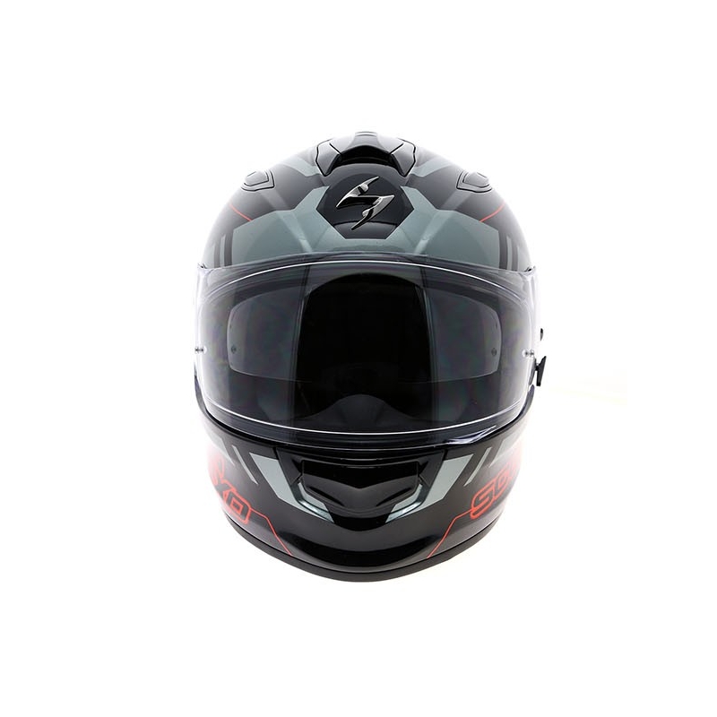 Integralhelm Scorpion EXO-510 Stage schwarz-silber-rot Ausverkauf