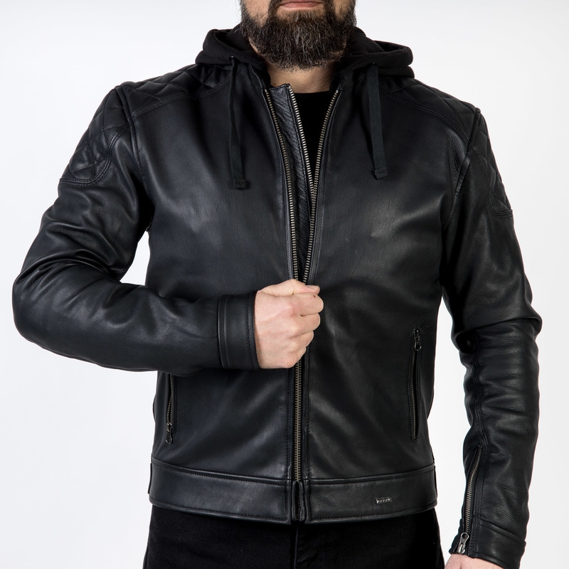 Ozone Striker Schwarze Motorradjacke Ausverkauf