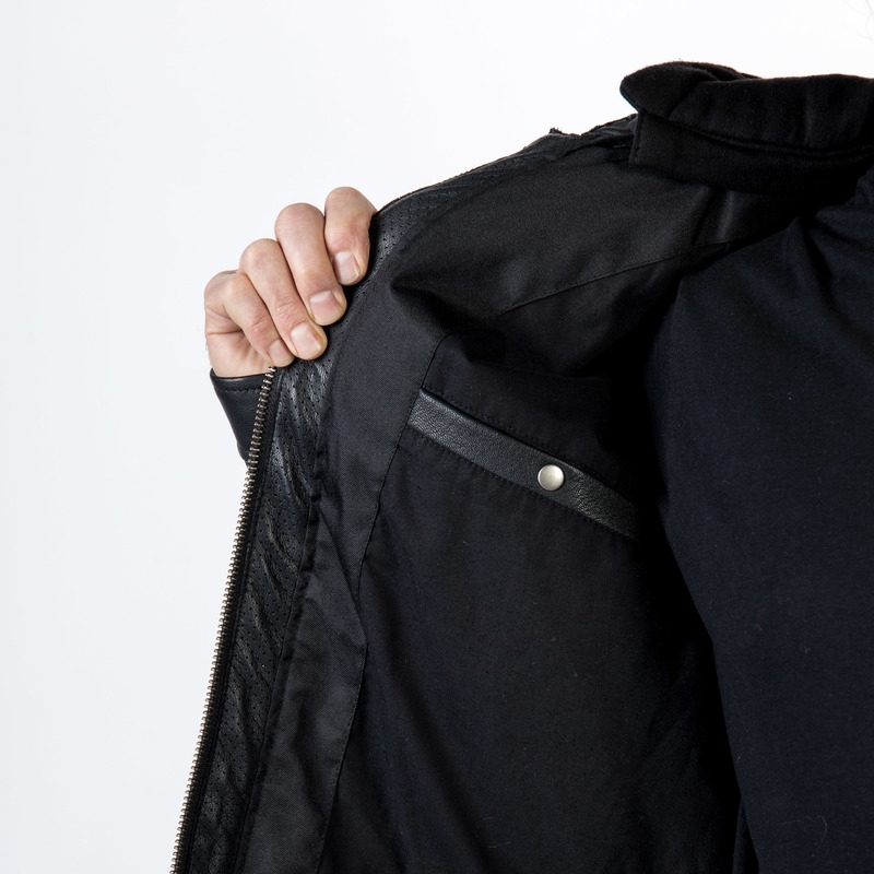 Ozone Striker Schwarze Motorradjacke Ausverkauf