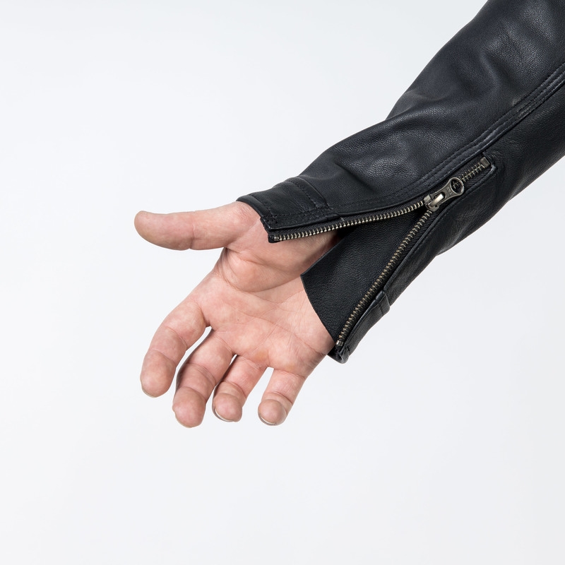 Ozone Striker Schwarze Motorradjacke Ausverkauf