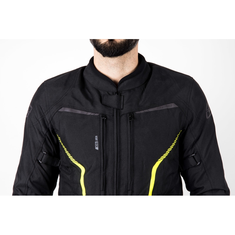 Ozone Delta IV Motorradjacke schwarz-neongelb