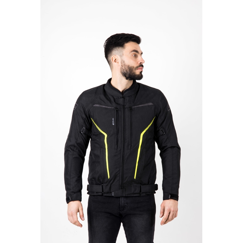 Ozone Delta IV Motorradjacke schwarz-neongelb