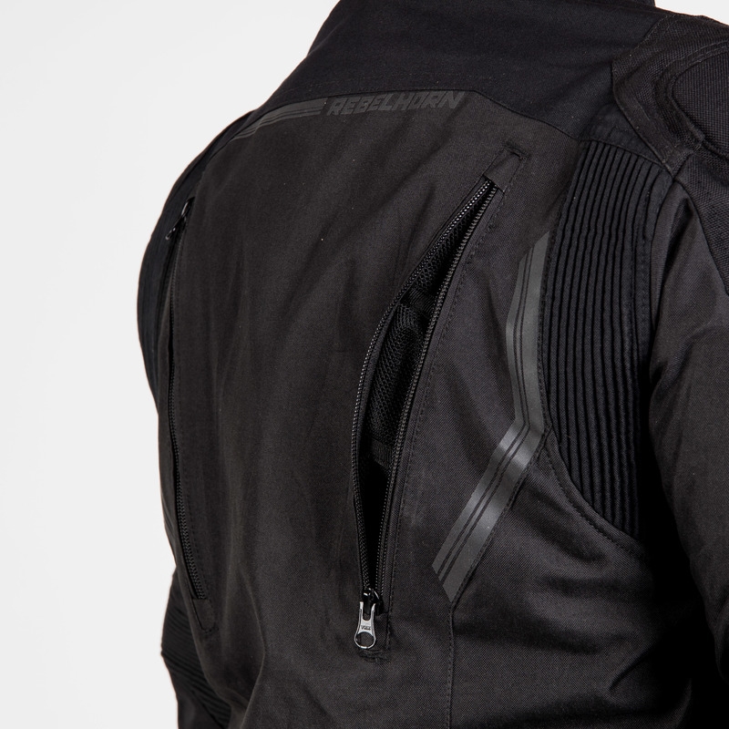 Rebelhorn Borg Schwarze Motorradjacke Ausverkauf