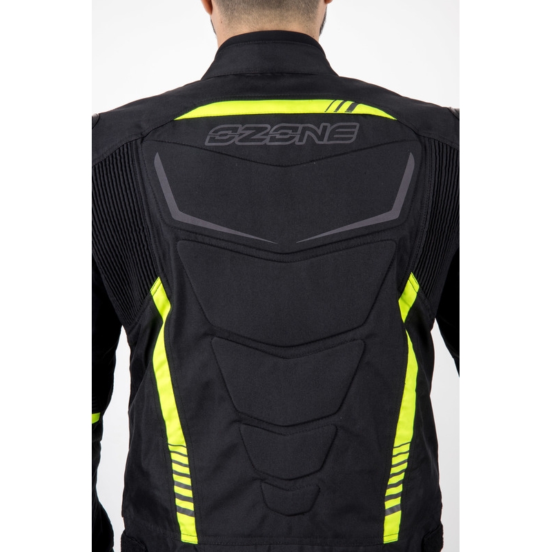 Ozone Pulse schwarz-fluorgelbe Motorradjacke