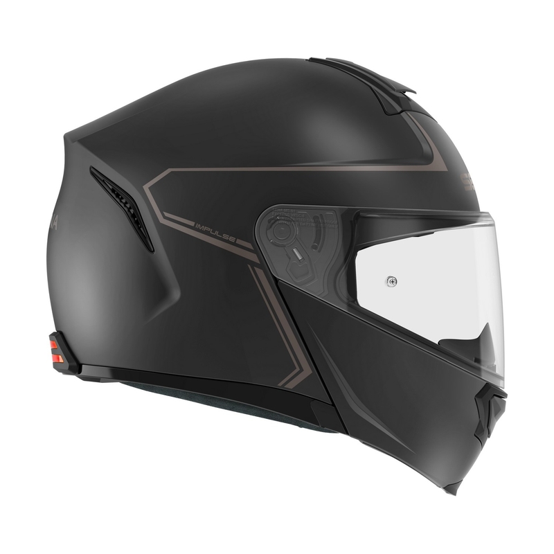Klappbarer Motorradhelm mit Mesh-Headset SENA Impulse schwarz-matt