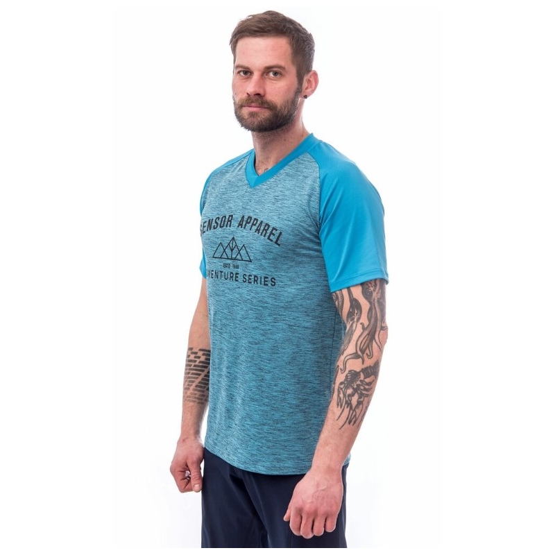 SENSOR CYKLO CHARGER Herren-Freizeittrikot blau Ausverkauf